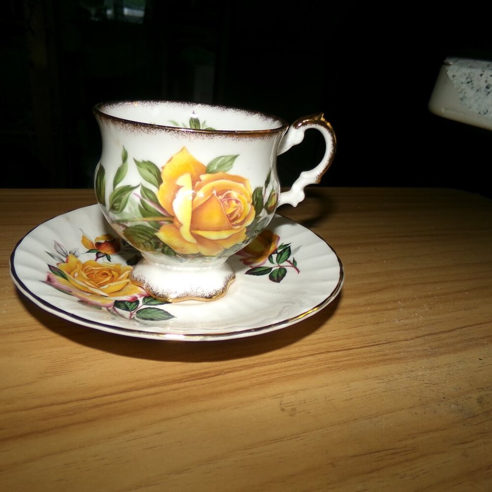 vintage bone china cup & saucer. england.